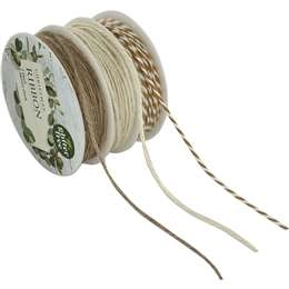 Christmas Rope Ribbon Natural 3 Pack