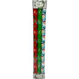 Christmas Wrapping Paper Roll 3m Characters 3 Pack