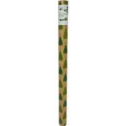 Christmas Kraft Wrapping Paper Roll 5m Trees Each