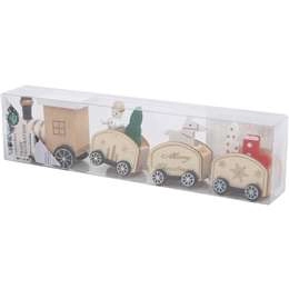 Christmas Wooden Train Block Decoration Each