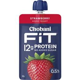 Chobani Fit High Protein Greek Yogurt Pouch Strawberry 140g