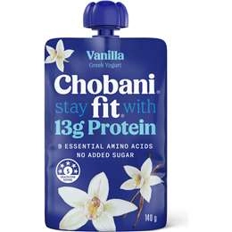 Chobani Fit High Protein Greek Yogurt Pouch Vanilla 140g