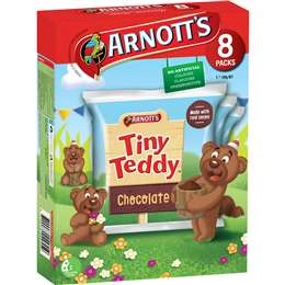 Arnott's Tiny Teddy Chocolate Multipack Biscuits 8 Pack