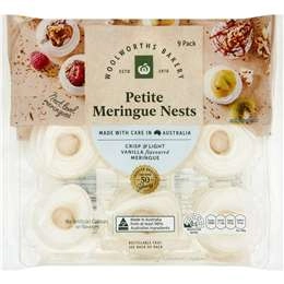 Woolworths Petite Meringue Nests  9 Pack