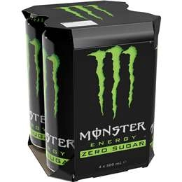 Monster Energy Zero Sugar Cans 500ml X 4 Pack