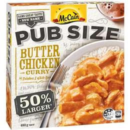 Mccain Pub Size Butter Chicken Frozen Meal 480g