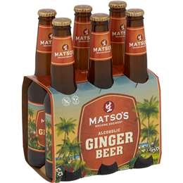 Matso's Ginger Beer Bottles 330ml X 6 Pack