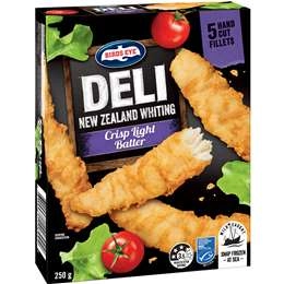 Birds Eye Deli New Zealand Whiting Fillets Light Batter 250g