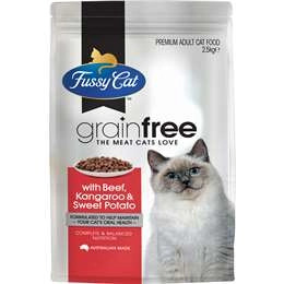 Fussy Cat Grain Free Adult Dry Cat Food Beef Kangaroo & Sweet Potato 2.5kg