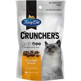 Fussy Cat Grain Free Crunchers Adult Cat Treats Chicken 100g