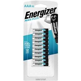 Energizer Max Plus High Performance Aaa Alkaline Batteries 16 Pack