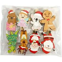 Christmas Present Peg Toppers  8 Pack