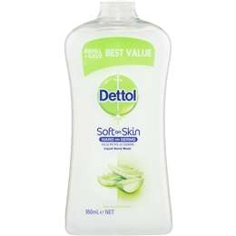 Dettol Antibacterial Liquid Hand Wash Hand Soap Refill Aloe Vera 950ml