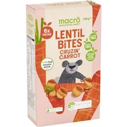 Macro Lentil Bites Carrot  6 Pack