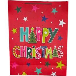 Christmas Gift Bag Happy Christmas Jumbo Each