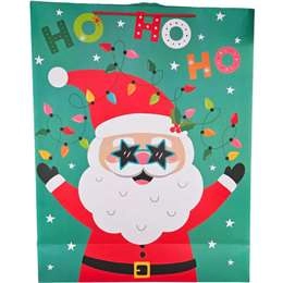 Christmas Gift Bag Santa Jumbo Each