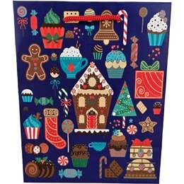 Christmas Gift Bag Gingerbread Medium 2 Pack