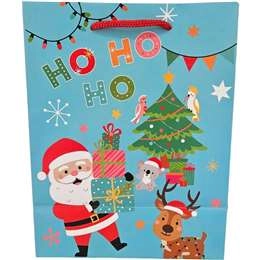 Christmas Gift Bag Santa Medium Each