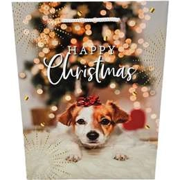 Christmas Gift Bag Dog Medium Each