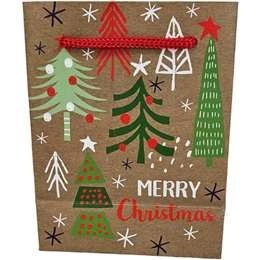 Christmas Gift Bag Kraft Small Each