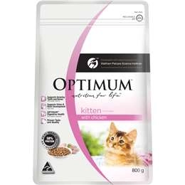 Optimum Kitten 2-12 Months Dry Cat Food With Chicken 800g