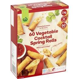 Woolworths Vegetable Cocktail Spring Rolls 60 Pack