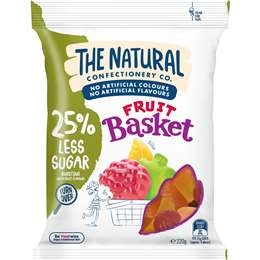 The Natural Confectionery Co. Fruit Basket Reduced Sugar Lollies 220g