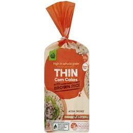 Woolworths Thin Corn Cake With Brown Rice 150g