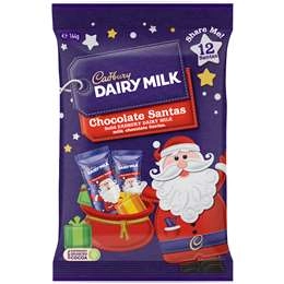 Cadbury Dairy Milk Chocolate Christmas Santa 12 Piece Pack 144g