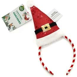 Christmas Headband Santa Hat  Each