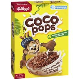 Kellogg's Coco Pops Chocolatey Breakfast Cereal 650g