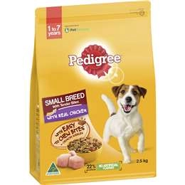 Pedigree Small Breed Adult With Real Chicken Dry Dog Food 2.5kg