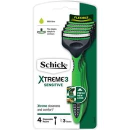 Schick Mens Razor Disposable Xtreme 3 Sensitive 4 Pack