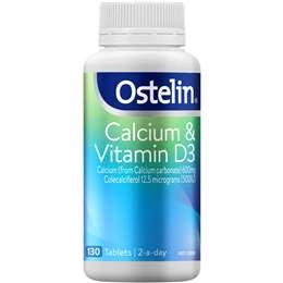 Ostelin Calcium & Vitamin D Tablets With D3 For Bones + Immunity 130 Pack