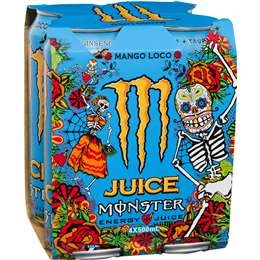 Monster Energy Juice Mango Loco  500ml X4 Pack