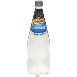 Schweppes Zero Sugar Lemonade Soft Drink Bottle 1.1l