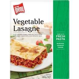 On The Menu Lasagne Vegetable  260g