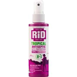 Rid Medicated Insect Repellent Tropical Strength + Antiseptic 100ml