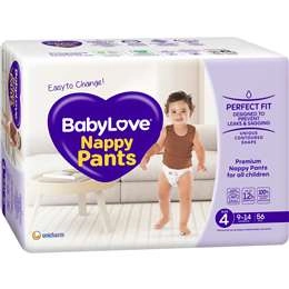 Babylove Nappy Pants Size 4 (9-14kg) 56 Pack