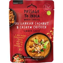 Passage To India Sri Lanka Simmer Sauce Coconut & Cashew Chicken 375g