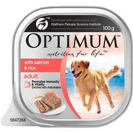 Optimum Adult With Salmon & Rice Wet Dog Food 100g