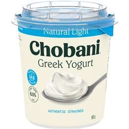 Chobani Greek Yogurt Natural Light Plain 907g