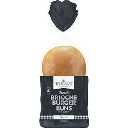 Toscano Brioche Burger Buns  4 Pack