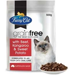 Fussy Cat Grain Free Adult Dry Cat Food Beef & Kangaroo & Sweet Potato 500g