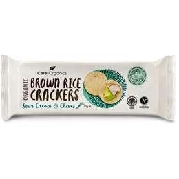 Ceres Organics Organics Brown Rice Crackers Sour Cream & Chives 115g