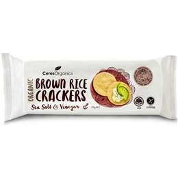 Ceres Organics Organics Brown Rice Crackers Salt & Vinegar 115g