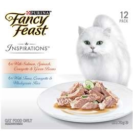 Fancy Feast Adult Inspiration Salmon & Tuna Collection Wet Cat Food 70g X12 Pack