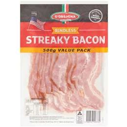 D'orsogna Streaky Bacon  500g