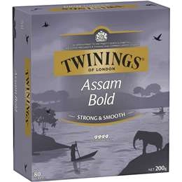 Twinings Assam Bold Black Tea Bags  80 Pack