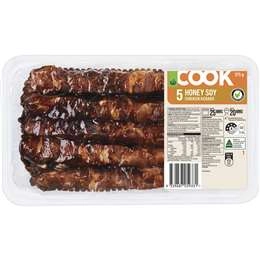 Woolworths Cook Chicken Kebab Honey Soy 375g